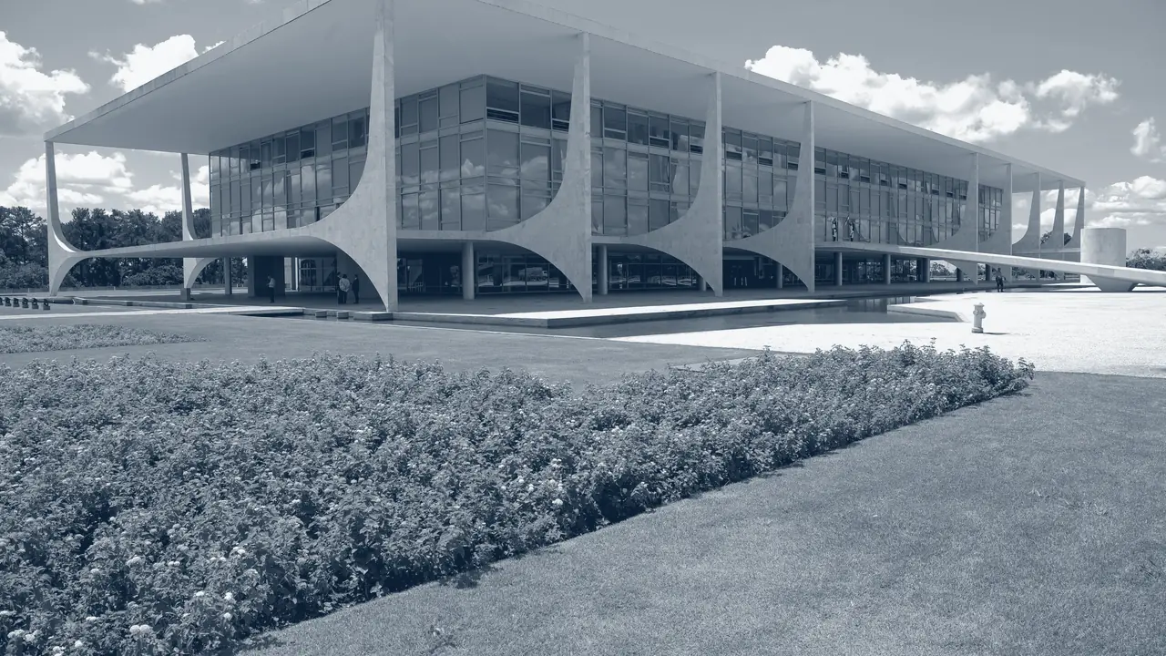 O Palácio do Planalto, em Brasília, onde o presidente sanciona as leis federais.